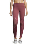 Vitality Lace-Panel Sport Leggings, Grenache