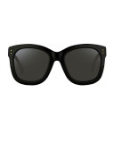 Square Monochromatic Sunglasses, Black/Gold