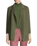 Clairene New Divide Open-Front Coat, Pine