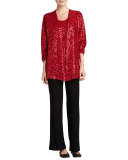 Sequined Scoop-Neck Tank, Petite