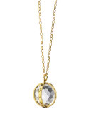 Extra Large 18k Gold Carpe Diem Pendant Necklace, 30"L