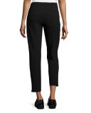 Drake Slim-Leg Cropped Pants, Black