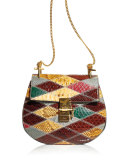 Drew Small Python Shoulder Bag, Multi