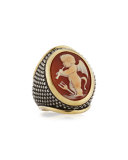 Thimble Cornelian Cameo Ring, Size 7