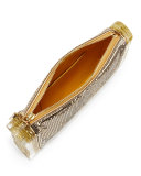 Lara Mesh Ice Clutch Bag, Gold