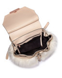 Nancy Leather Faux-Fur Backpack