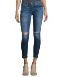 Mid-Rise Skinny Capri Jeans with Released Hem, Lily Dale