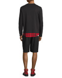 Woven Athletic Shorts, Darkest Black