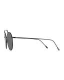 Wynwood III Round Monochromatic Sunglasses, Black
