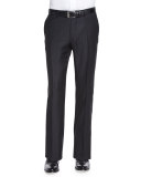 Super 150s Wool/Cashmere Trousers, Black