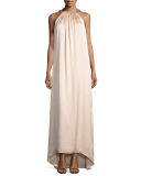 Beaded Halter Maxi Dress