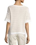 Haven Short-Sleeve Relaxed Woven Top, Multi