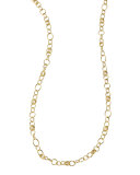 Glamazon 18k Gold Classic Link Long Chain Necklace, 33"L