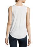 Briley Mesh-V Tank Top, White