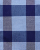 Slim-Fit Easy-Iron Large-Check Dress Shirt, Navy
