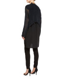 Fisher Project V-Neck Organic Cotton Tape Box Top, Black