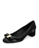 Fosca Striped 40mm Pump, Nero