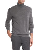 Featherweight Turtleneck Sweater, Heather Cinder