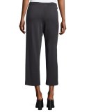 Sleek Tencel® Wide-Leg Cropped Pants, Graphite