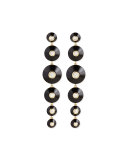 18k Pyramide Onyx & Diamond Drop Earrings