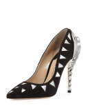 Rhea Suede Slingback Flat, Black