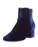 Fenellie Velvet Zip-Up Bootie