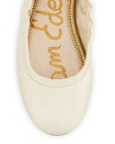 Fallon Lace-Up Ballerina Flat, Modern Ivory