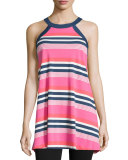 multi-striped jersey chemise