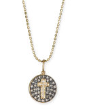 Cross Medallion Necklace with Diamonds