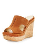 Ponte Suede Wedge Slide Sandal