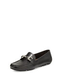 Parigi Leather Gancini Loafer, Nero
