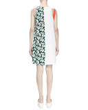 Odile Floral-Print Colorblock Shift Dress