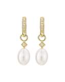 White Pearl Briolette Earring Charms