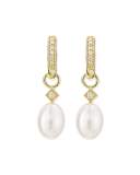 White Pearl Briolette Earring Charms