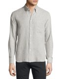 Stitch-Pattern Button-Front Shirt