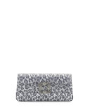 Gothisi Leopard Savage Clutch Bag, Silver/Black
