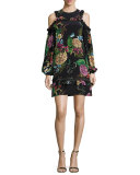 Dahlia Floral-Print Ruffle Mini Dress