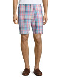 Manteo Madras Plaid Shorts, Pink/Blue