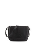 Mystery Small Leather Crossbody Bag, Black