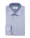 Neat Circle Textured Slim-Fit Dress Shirt, Blue