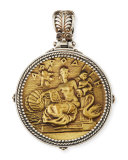Silver & Bronze Aphrodite Coin Pendant