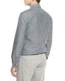 Cashmere Three-Button Knit Jacket, Blue