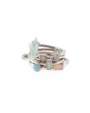 Phoebe Silvertone Stacking Rings, Set of 6