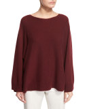 Minola Cashmere Trapeze Sweater, New Brick