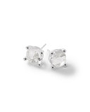 Silver Rock Candy Mini Stud Earrings in Clear Quartz