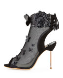 Harmony Mesh 3D Butterfly Bootie, Black