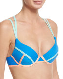 Cerulean Bauhaus Underwire Reversible Bikini Swim Top