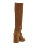 Contraire Suede 90mm Knee Boot, River Rock