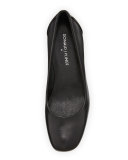 Palace Suede Block-Heel Pump, Black Cafe