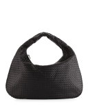 Veneta Intrecciato Maxi Hobo Bag, Black